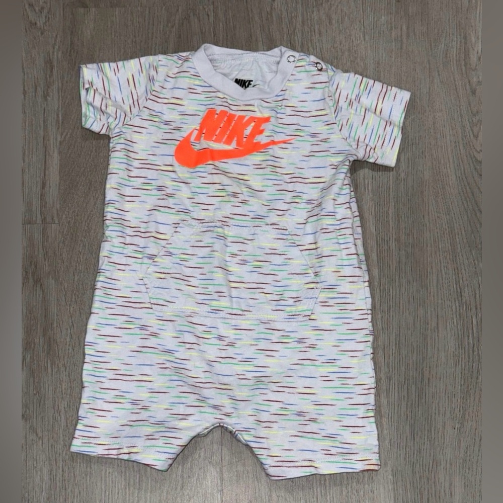 Baby Nike Striped Romper Shortall Onesie Outfit